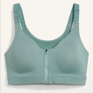 NWT Old Navy Powersoft zip front sports bra 38DD